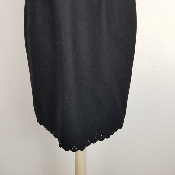 Ann Taylor black wool cashmere blend shift dress - Picture 5 of 8